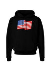 Patriotic Waving USA American Flag Dark Hoodie Sweatshirt-Hoodie-TooLoud-Black-Small-Davson Sales