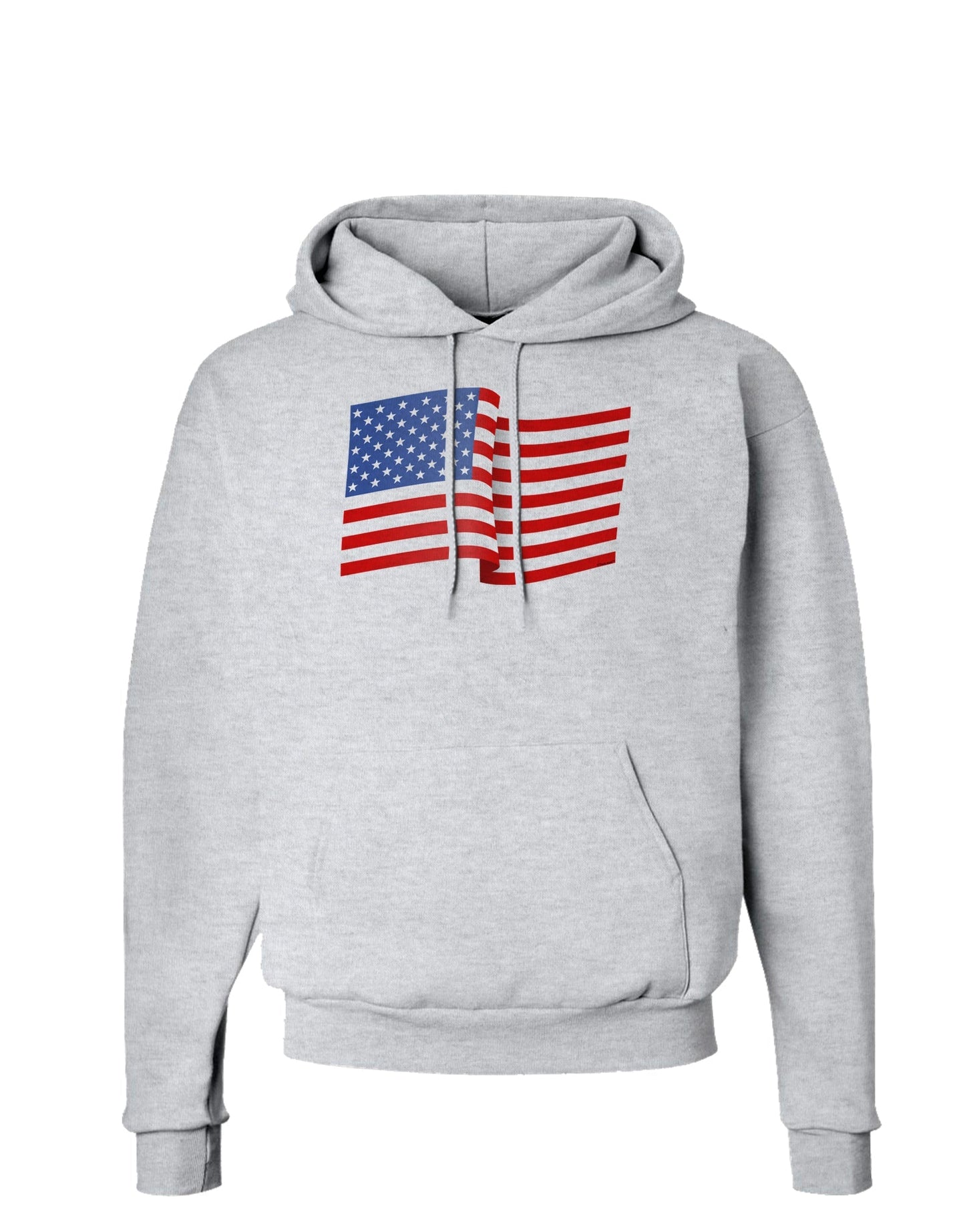 Patriotic Waving USA American Flag Hoodie Sweatshirt-Hoodie-TooLoud-AshGray-Small-Davson Sales