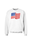 Patriotic Waving USA American Flag Sweatshirt-Sweatshirts-TooLoud-White-Small-Davson Sales