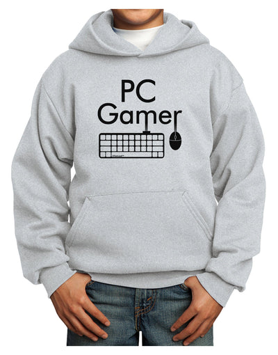 PC Gamer BnW Youth Hoodie Pullover Sweatshirt-Youth Hoodie-TooLoud-Ash-XS-Davson Sales