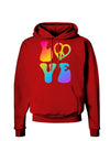 Peace and Love - Peace Heart Love Dark Hoodie Sweatshirt-Hoodie-TooLoud-Red-Small-Davson Sales