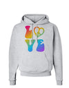 Peace and Love - Peace Heart Love Hoodie Sweatshirt-Hoodie-TooLoud-AshGray-Small-Davson Sales