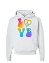 Peace and Love - Peace Heart Love Hoodie Sweatshirt-Hoodie-TooLoud-White-Small-Davson Sales