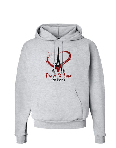 Peace & Love For Paris Hoodie Sweatshirt-Hoodie-TooLoud-AshGray-Small-Davson Sales