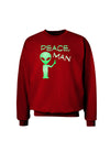 Peace Man Alien Adult Dark Sweatshirt-Sweatshirts-TooLoud-Deep-Red-Small-Davson Sales