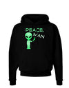 Peace Man Alien Dark Hoodie Sweatshirt-Hoodie-TooLoud-Black-Small-Davson Sales