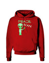 Peace Man Alien Dark Hoodie Sweatshirt-Hoodie-TooLoud-Red-Small-Davson Sales