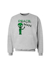 Peace Man Alien Sweatshirt-Sweatshirts-TooLoud-AshGray-Small-Davson Sales