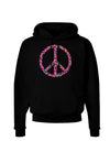 Peace Sign Hearts Dark Hoodie Sweatshirt-Hoodie-TooLoud-Black-Small-Davson Sales