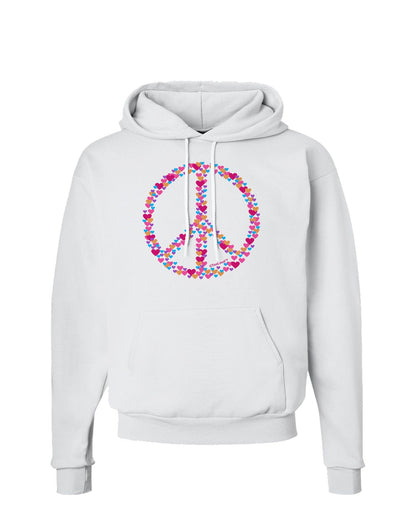 Peace Sign Hearts Hoodie Sweatshirt-Hoodie-TooLoud-White-Small-Davson Sales