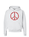 Peace Sign Hearts Red Hoodie Sweatshirt-Hoodie-TooLoud-White-Small-Davson Sales