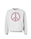 Peace Sign Hearts Sweatshirt-Sweatshirt-TooLoud-White-Small-Davson Sales