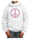 Peace Sign Hearts Youth Hoodie Pullover Sweatshirt-Youth Hoodie-TooLoud-White-XS-Davson Sales