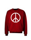 Peace Sign Symbol Adult Dark Sweatshirt-Sweatshirts-TooLoud-Deep-Red-Small-Davson Sales