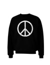 Peace Sign Symbol - Distressed Adult Dark Sweatshirt-Sweatshirts-TooLoud-Black-Small-Davson Sales