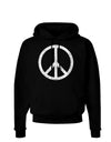 Peace Sign Symbol - Distressed Dark Hoodie Sweatshirt-Hoodie-TooLoud-Black-Small-Davson Sales