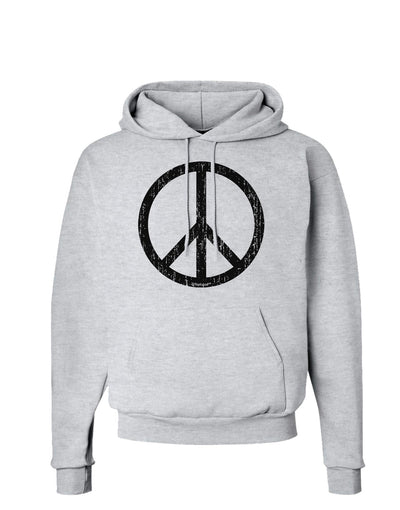 Peace Sign Symbol - Distressed Hoodie Sweatshirt-Hoodie-TooLoud-AshGray-Small-Davson Sales