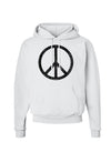 Peace Sign Symbol - Distressed Hoodie Sweatshirt-Hoodie-TooLoud-White-Small-Davson Sales