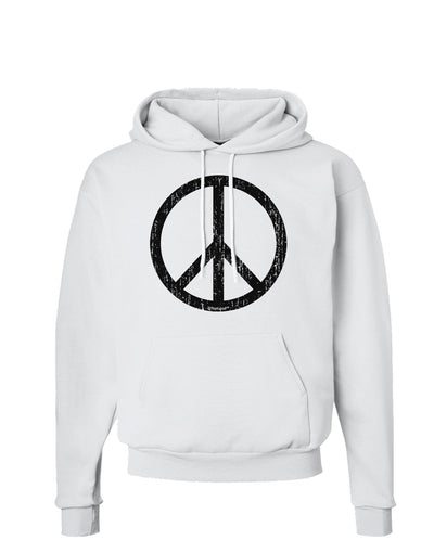 Peace Sign Symbol - Distressed Hoodie Sweatshirt-Hoodie-TooLoud-White-Small-Davson Sales