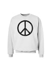 Peace Sign Symbol - Distressed Sweatshirt-Sweatshirts-TooLoud-White-Small-Davson Sales