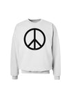 Peace Sign Symbol Sweatshirt-Sweatshirts-TooLoud-White-Small-Davson Sales