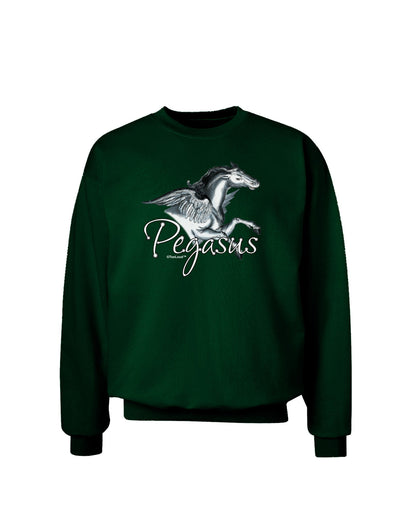 Pegasus Color Illustration Adult Dark Sweatshirt-Sweatshirts-TooLoud-Deep-Forest-Green-Small-Davson Sales