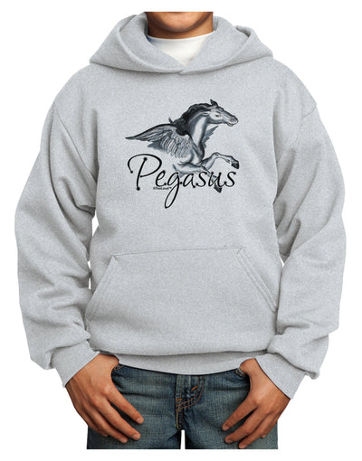 Pegasus Color Illustration Youth Hoodie Pullover Sweatshirt-Youth Hoodie-TooLoud-Ash-XS-Davson Sales