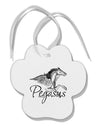 Pegasus Illustration Paw Print Shaped Ornament-Ornament-TooLoud-White-Davson Sales