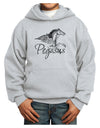 Pegasus Illustration Youth Hoodie Pullover Sweatshirt-Youth Hoodie-TooLoud-Ash-XS-Davson Sales