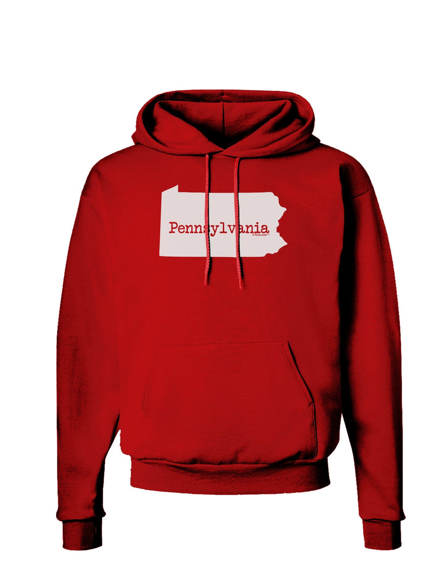 Pennsylvania - United States Shape Dark Hoodie Sweatshirt by TooLoud-Hoodie-TooLoud-Black-Small-Davson Sales