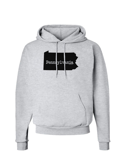 Pennsylvania - United States Shape Hoodie Sweatshirt by TooLoud-Hoodie-TooLoud-AshGray-Small-Davson Sales