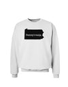 Pennsylvania - United States Shape Sweatshirt by TooLoud-Sweatshirts-TooLoud-White-Small-Davson Sales