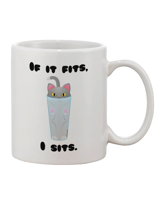 Perfectly Sized - Adorable Feline Patterned 11 oz Coffee Mug by TooLoud-11 OZ Coffee Mug-TooLoud-White-Davson Sales