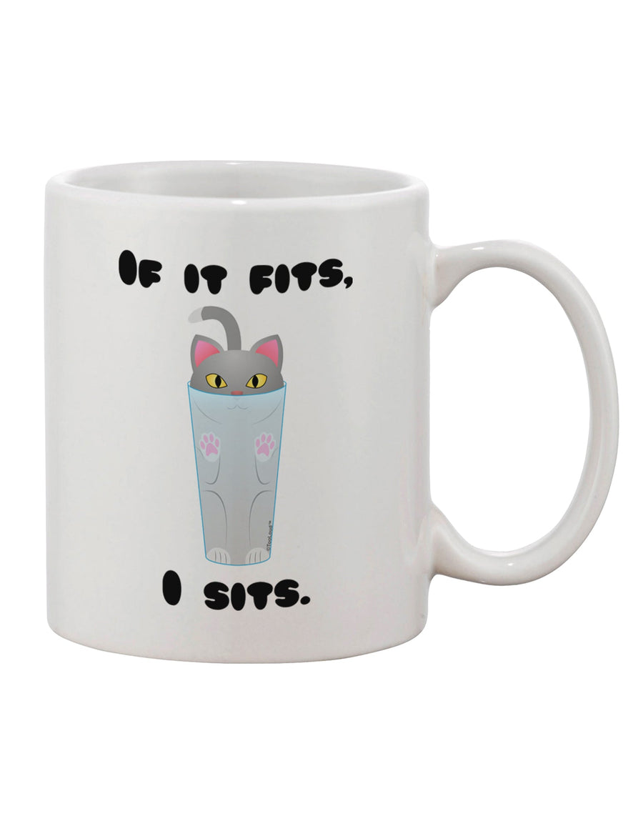 Perfectly Sized - Adorable Feline Patterned 11 oz Coffee Mug by TooLoud-11 OZ Coffee Mug-TooLoud-White-Davson Sales