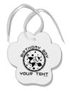 Personalized Birthday Boy Space with Customizable Name Paw Print Shaped Ornament-Ornament-TooLoud-White-Davson Sales