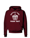 Personalized Birthday Girl Cupcake -Customizable- Name Dark Hoodie Sweatshirt-Hoodie-TooLoud-Maroon-Small-Davson Sales