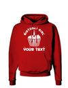 Personalized Birthday Girl Cupcake -Customizable- Name Dark Hoodie Sweatshirt-Hoodie-TooLoud-Red-Small-Davson Sales