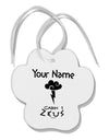 Personalized Cabin 1 Zeus Paw Print Shaped Ornament by TooLoud-Ornament-TooLoud-White-Davson Sales