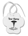 Personalized Cabin 11 Hermes Paw Print Shaped Ornament by TooLoud-Ornament-TooLoud-White-Davson Sales