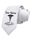 Personalized Cabin 11 Hermes Printed White Necktie by