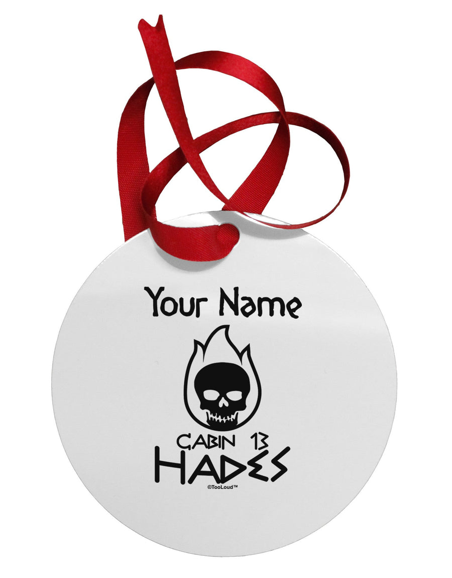 Personalized Cabin 13 Hades Circular Metal Ornament-Ornament-TooLoud-White-Davson Sales