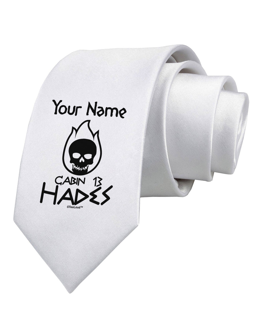 Personalized Cabin 13 Hades Printed White Necktie