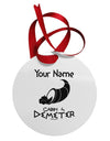 Personalized Cabin 4 Demeter Circular Metal Ornament-Ornament-TooLoud-White-Davson Sales