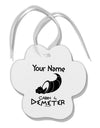 Personalized Cabin 4 Demeter Paw Print Shaped Ornament-Ornament-TooLoud-White-Davson Sales