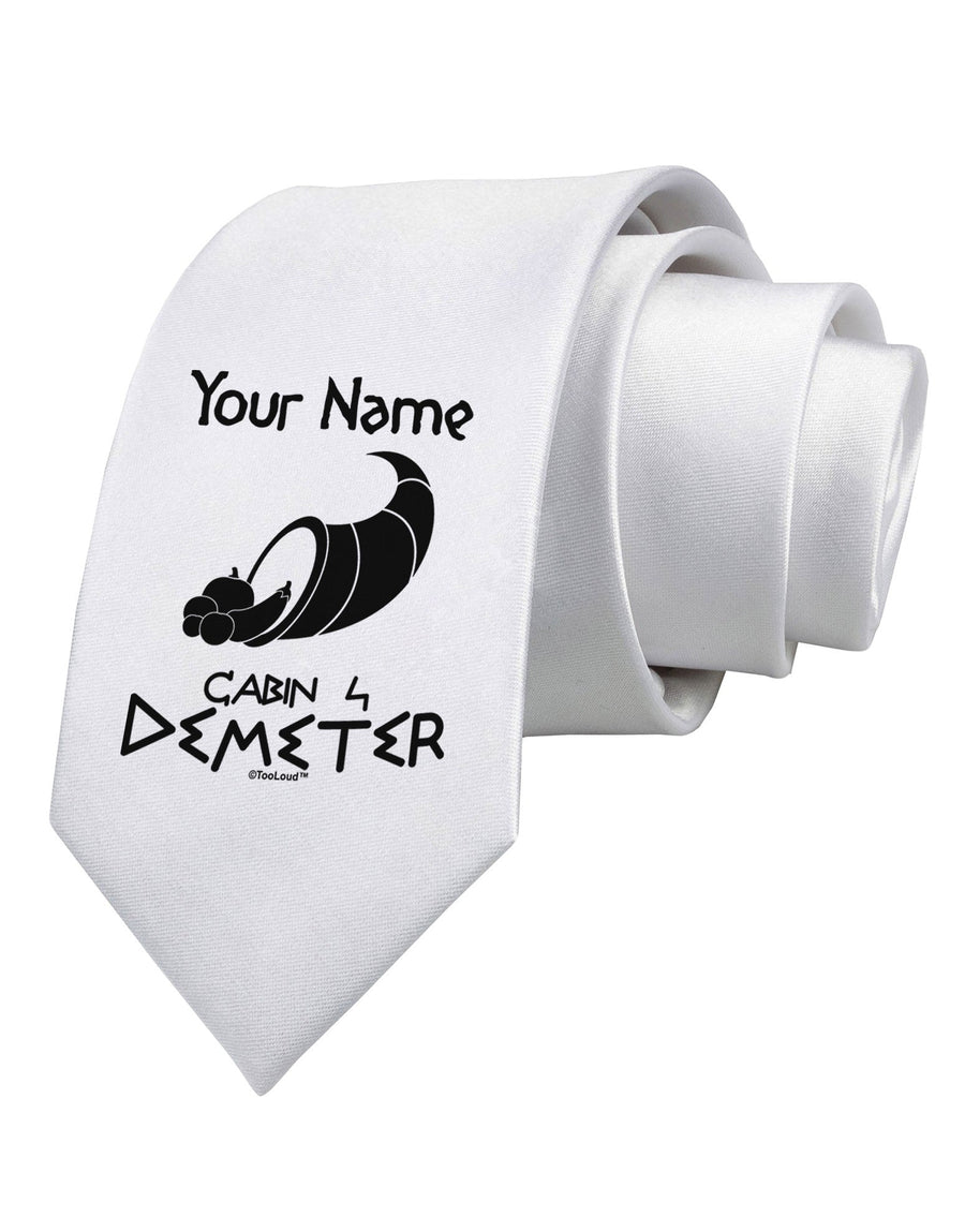 Personalized Cabin 4 Demeter Printed White Necktie