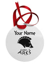 Personalized Cabin 5 Ares Circular Metal Ornament by TooLoud-Ornament-TooLoud-White-Davson Sales