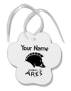 Personalized Cabin 5 Ares Paw Print Shaped Ornament by TooLoud-Ornament-TooLoud-White-Davson Sales