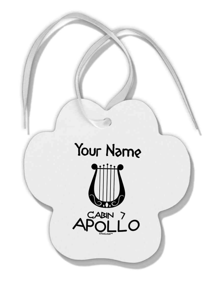 Personalized Cabin 7 Apollo Paw Print Shaped Ornament-Ornament-TooLoud-White-Davson Sales