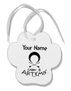 Personalized Cabin 8 Artemis Paw Print Shaped Ornament by TooLoud-Ornament-TooLoud-White-Davson Sales