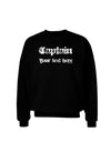 Personalized Captain Adult Dark Sweatshirt-Sweatshirt-TooLoud-Black-Small-Davson Sales